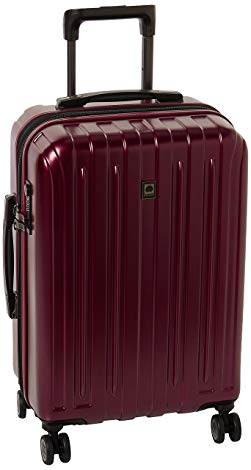 Delsey Luggage Helium Titanium Carry-On EXP Spinner Trolley Red, Black Cherry, One Size