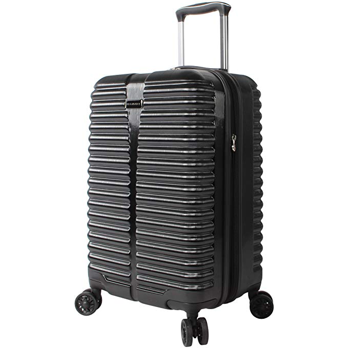 Ciao Carry On 100% PC Lightweight Expandable Luggage With Spinner Wheels (20in, Black)