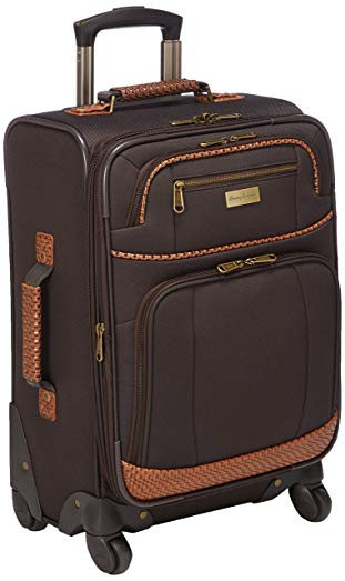 Tommy Bahama Expandable Spinner Carry On Suitcase, Dark Brown