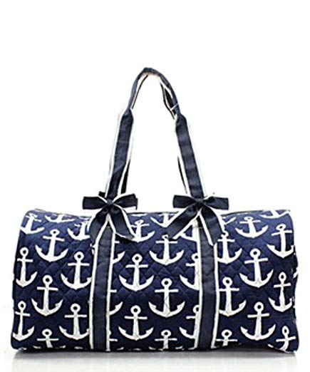 Quilted Navy Nautical Anchor Monogram Ready 20