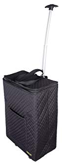 dbest products Smart Shopper Tote Travelux Series: Premium Quilted Cart Weekender Bag Carry-on, Black