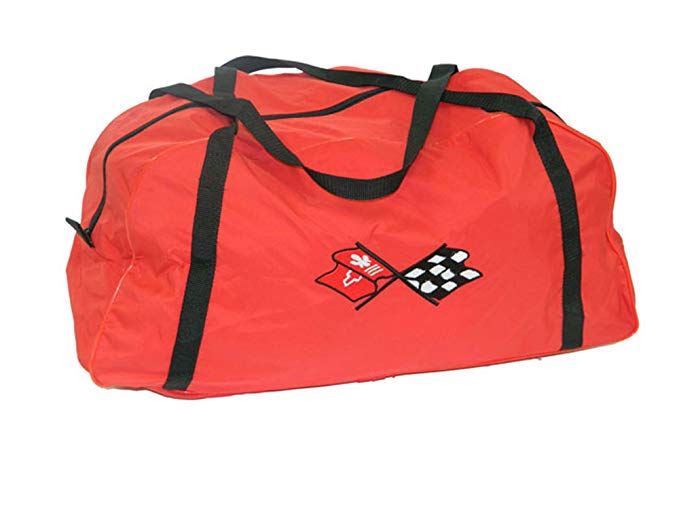 Corvette Crossflag Duffle Bag Red