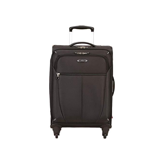 Skyway Luggage Mirage Ultralite 20-Inch 4 Wheel Expandable Carry-On, Black, One Size