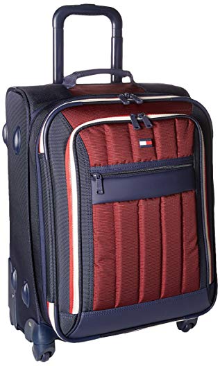 Tommy Hilfiger Classic Sport 21 Inch Expandable Carry-On Luggage, Navy/Burgundy, One Size