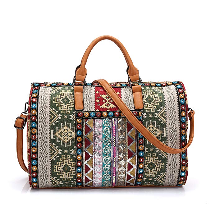 Carry on weekender or general purpose ethnic Bag Travel Duffel Tote