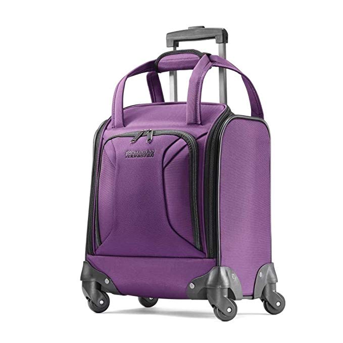 American Tourister Zoom Spinner Tote Carry-On Luggage, Purple