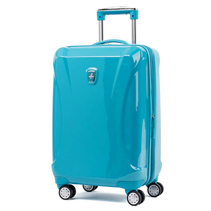 Atlantic Ultra Lite Hardsides Carry-on Spinner, Turquoise Blue