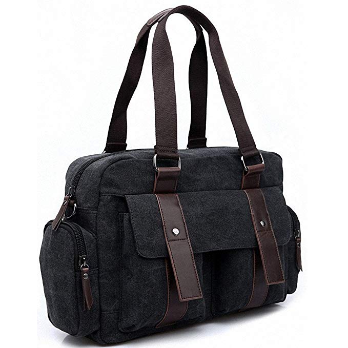 Toupons Travel Luggage Tote Small Canvas Weekender Bag for Men