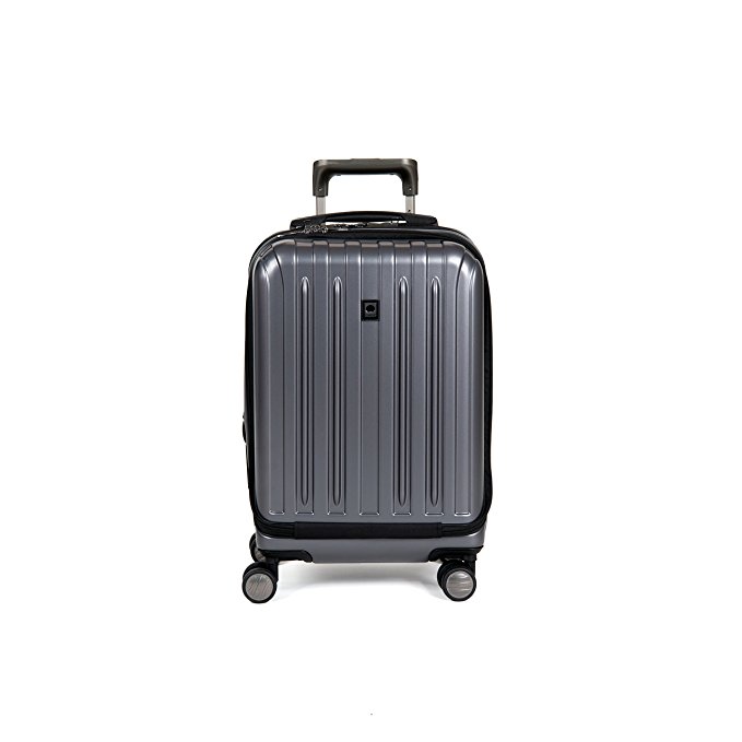 Delsey Luggage Helium Titanium International Carry-On EXP Spinner Trolley Metallic, Graphite, One Size